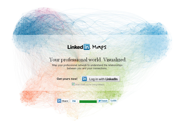 Visualisation of my LinkedIn professional network